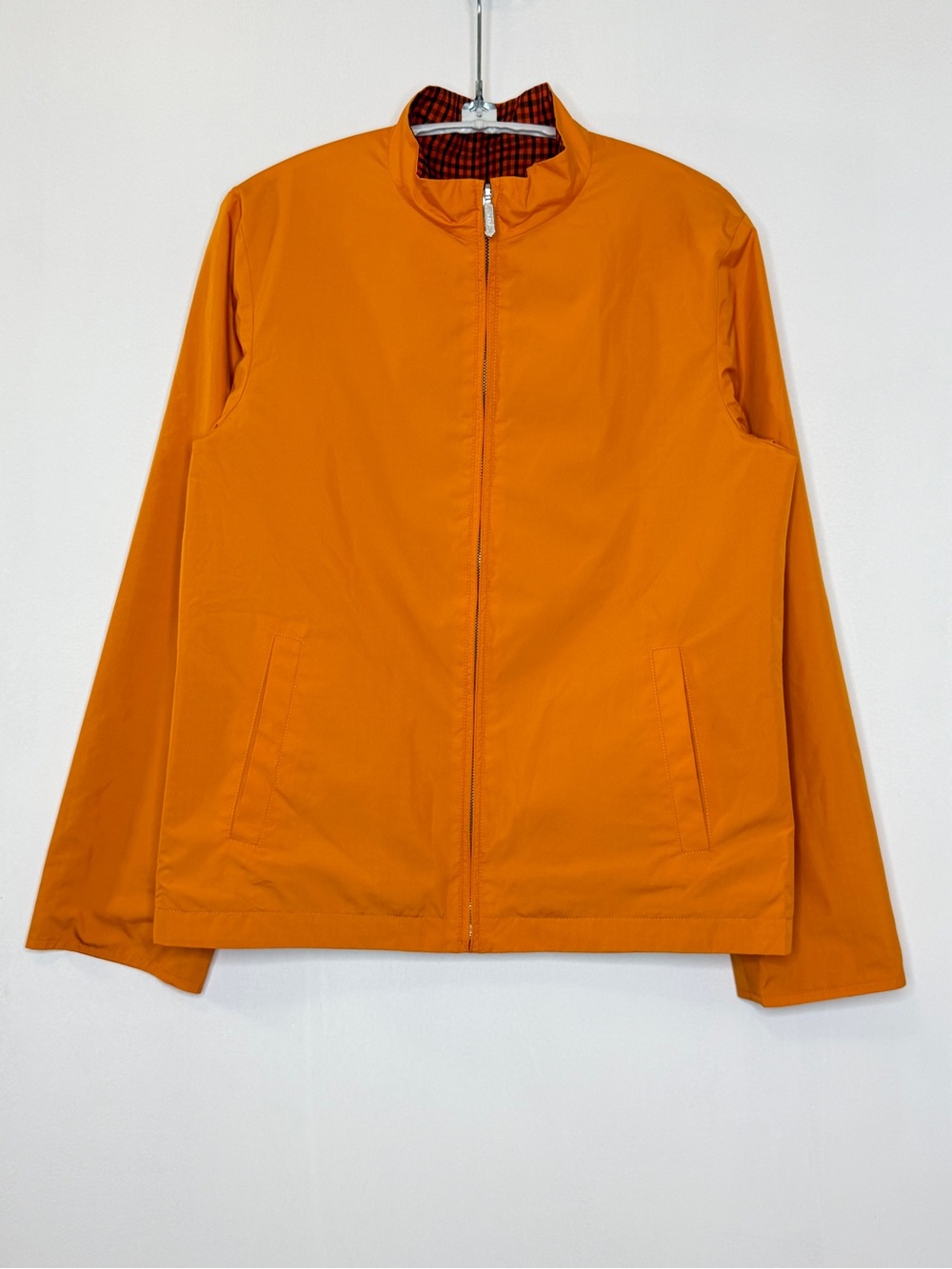 Vintage Aquascutum London Reversible Harrington Full Zip Jacket Womens 8 Orange - Picture 7 of 10